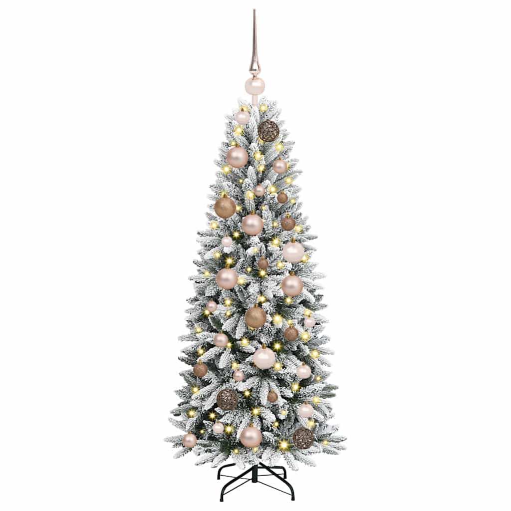 Mű karácsonyfa 150 LED-del állvánnyal Fehér 53 x 53 x 120 cm