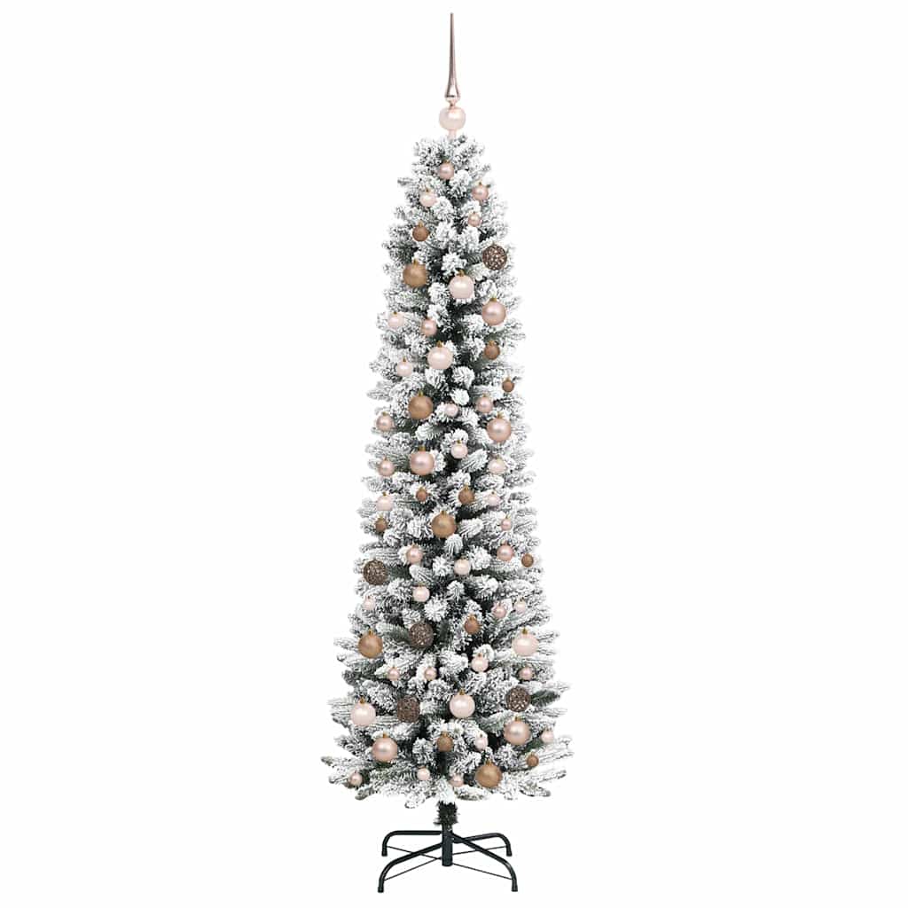 Mű karácsonyfa 300 LED-del Fehér 210 cm PVC és Fém és Műanyag