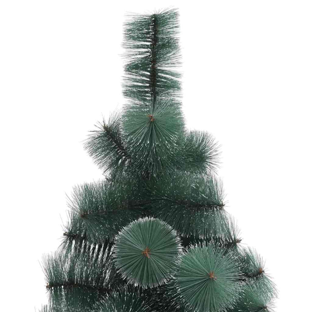 Mesterséges, világítással ellátott karácsonyfa gömbökkel 240 cm