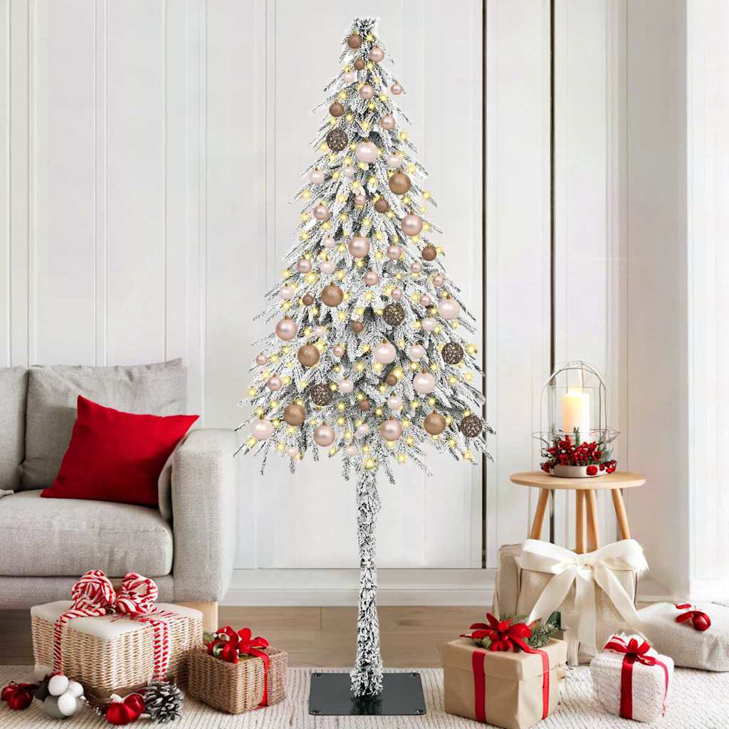 Karácsonyfa 300 LED-del állvánnyal Fehér 180 cm PE és Acél
