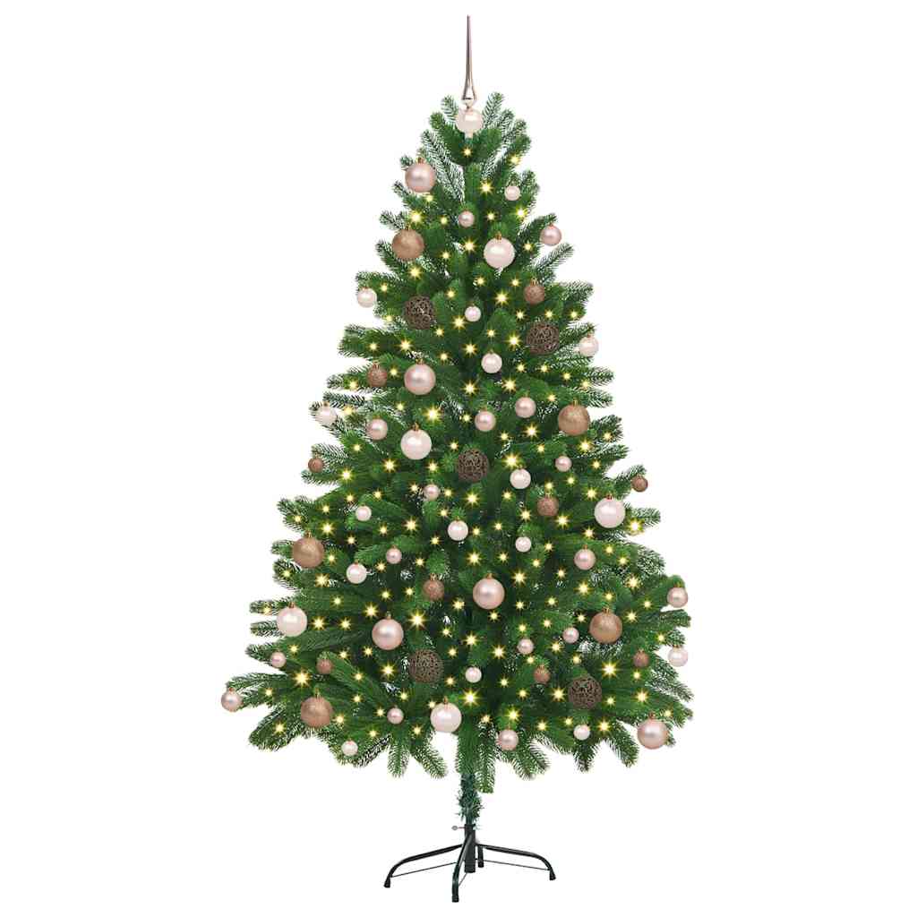 Karácsonyfa 300 LED-del állvánnyal Zöld 180 cm PE