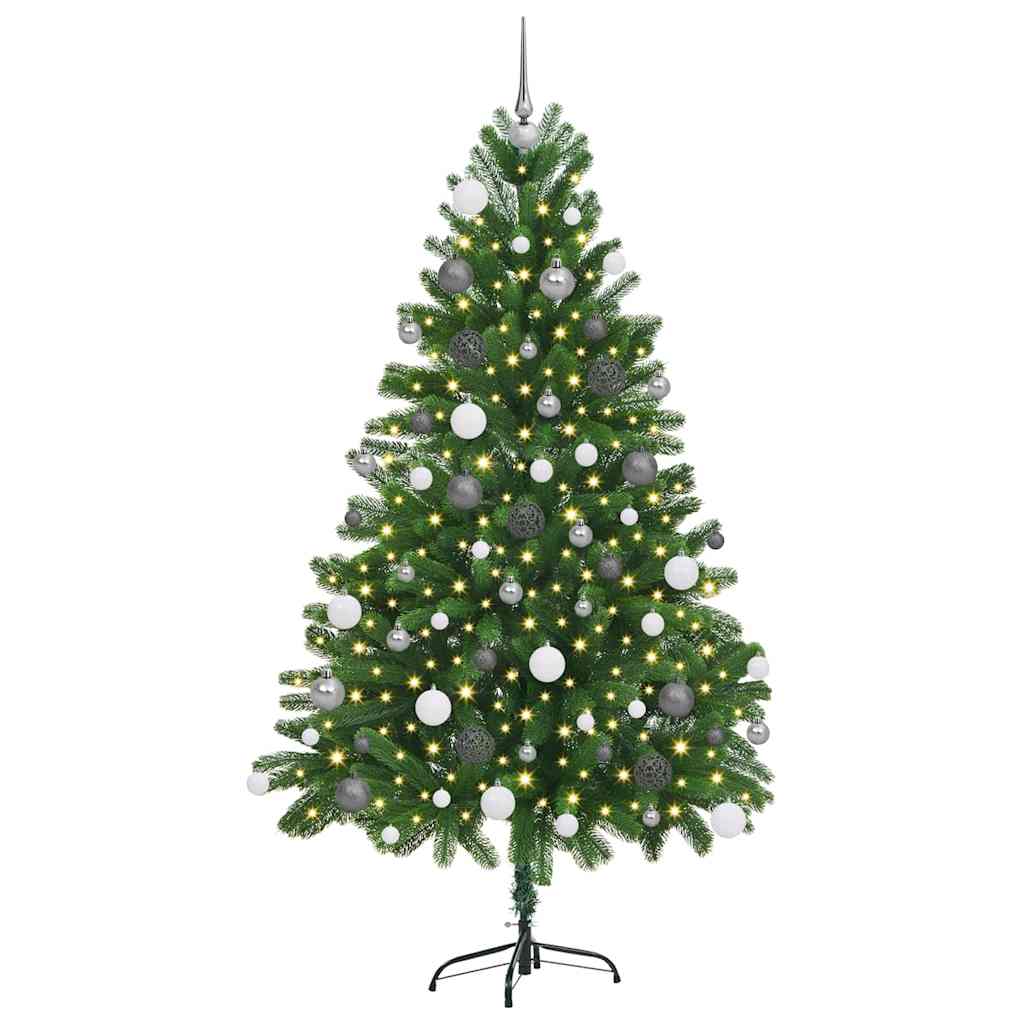 Karácsonyfa 300 LED-del állvánnyal Zöld 180 cm PE