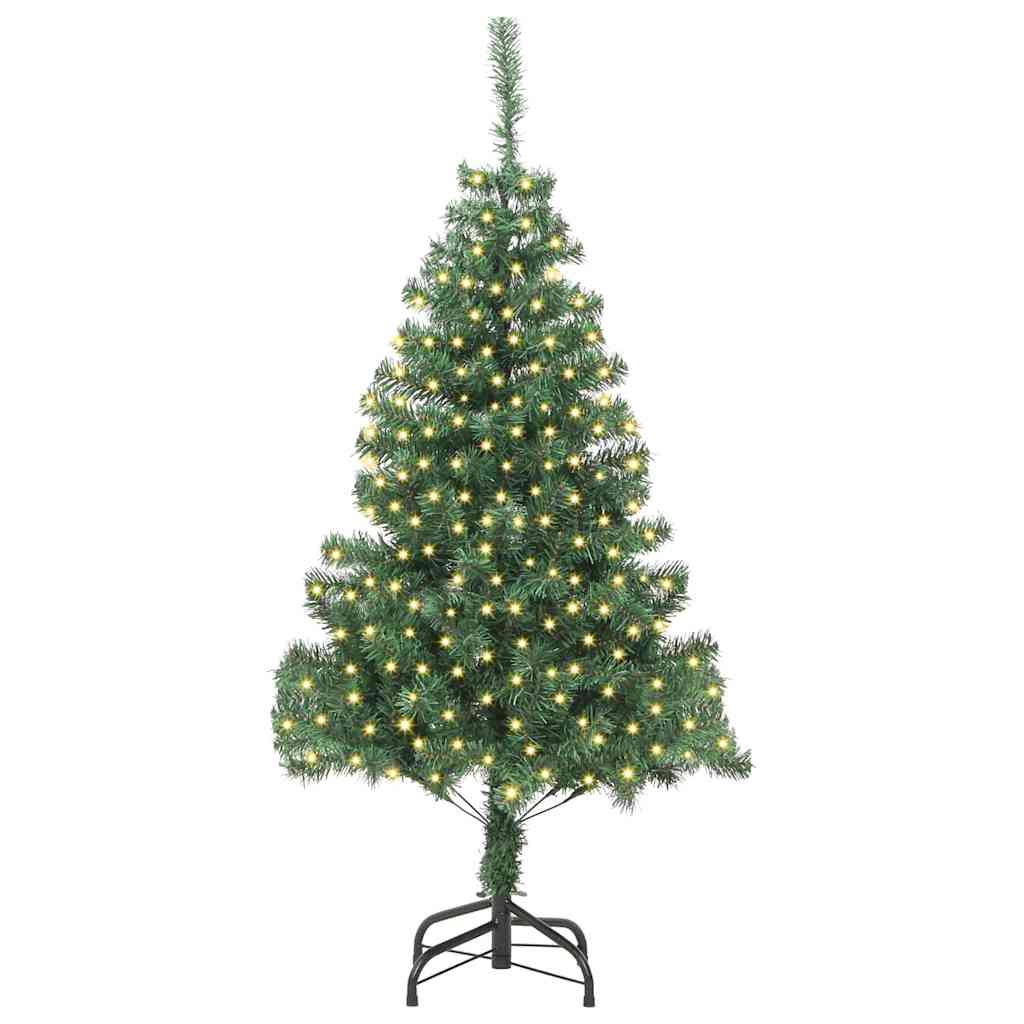 Karácsonyfa 300 LED-del állvánnyal Zöld 180 cm PVC
