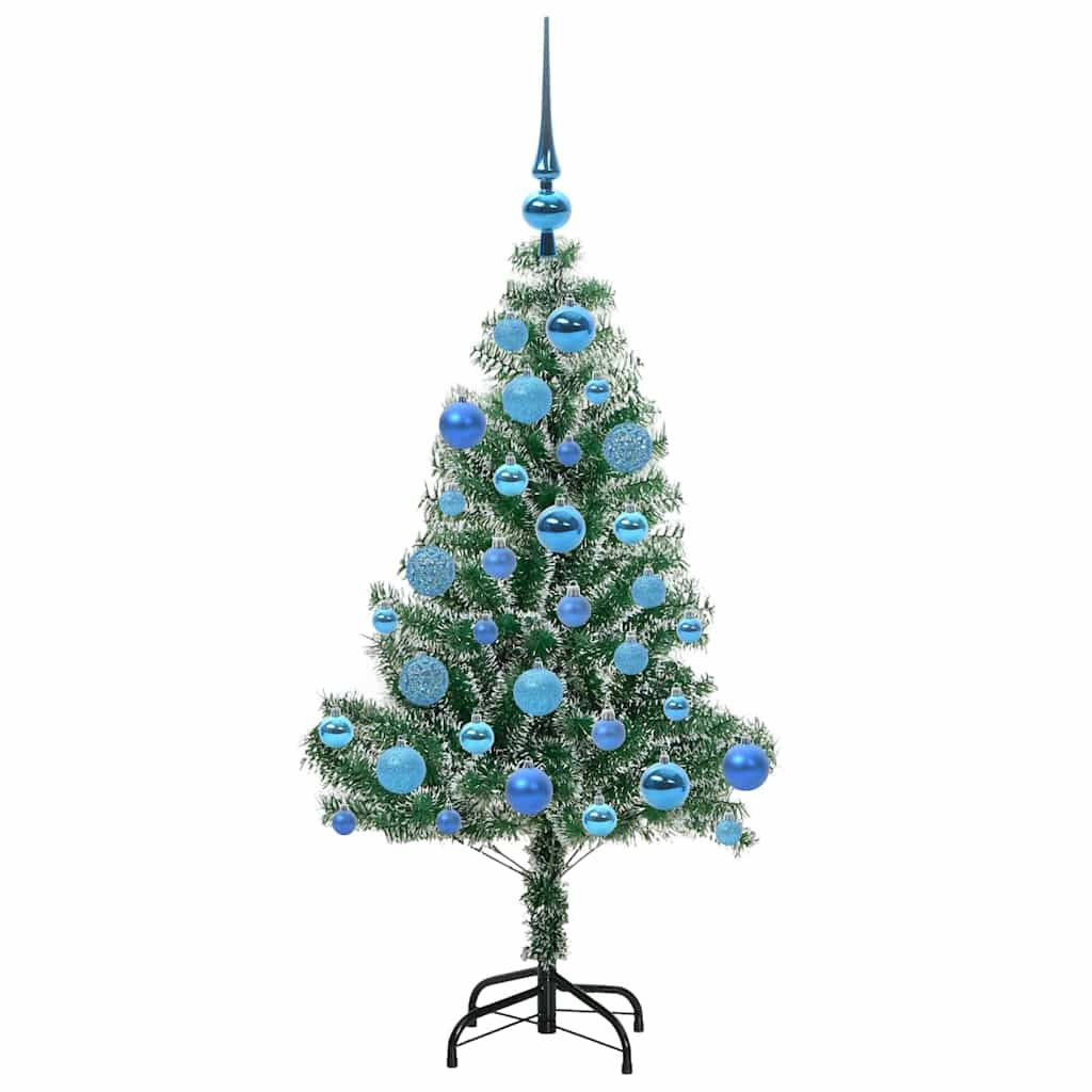 Mű karácsonyi fa hóval borítva LED fényekkel 120 cm
