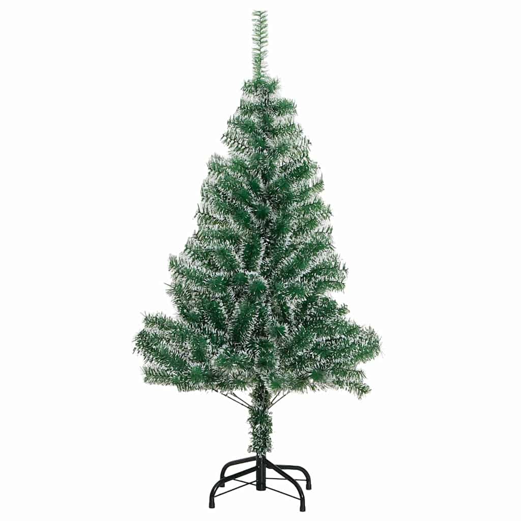 Mű karácsonyi fa hóval borítva LED fényekkel 120 cm
