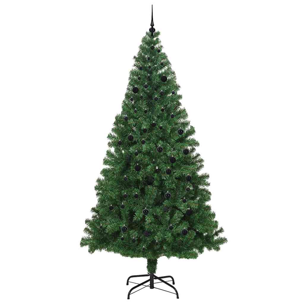 Mű karácsonyfa 300 LED-del Zöld 240 cm PVC és Acél és Műanyag