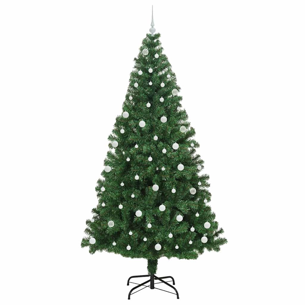 Mű karácsonyfa 300 LED-del Zöld 240 cm PVC és Acél és Műanyag