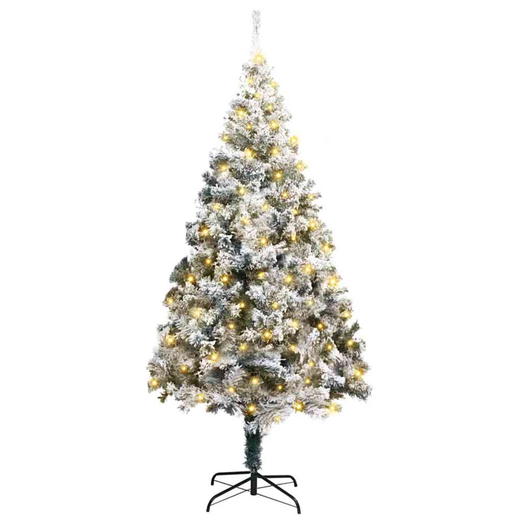 Mű karácsonyfa 300 LED-del Zöld 180 cm PVC és Acél és Műanyag