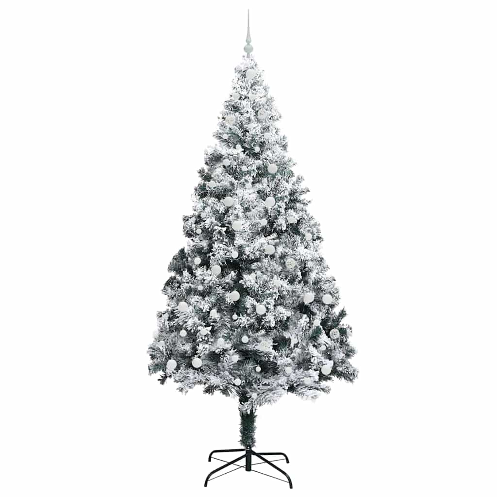 Mű karácsonyfa 300 LED-del Zöld 240 cm PVC és Acél és Műanyag