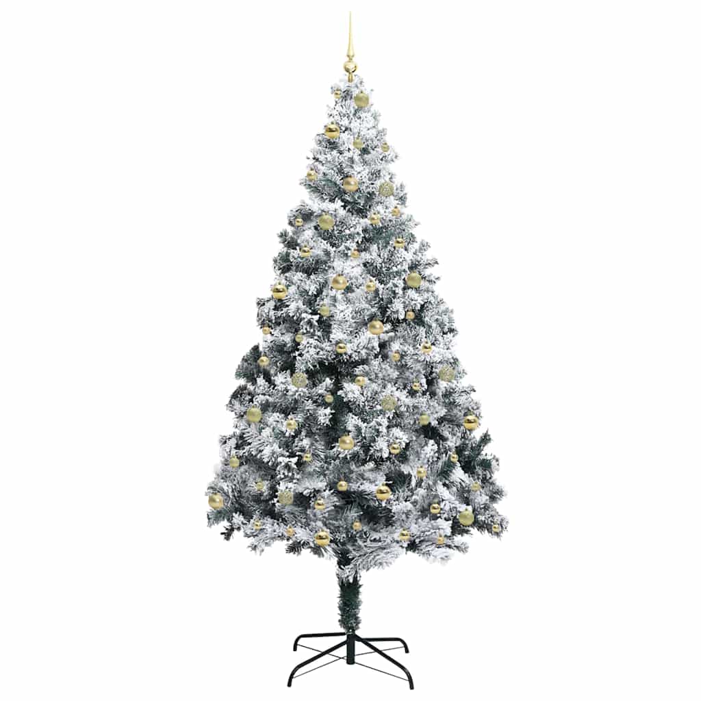 Mű karácsonyfa 300 LED-del Zöld 240 cm PVC és Acél és Műanyag