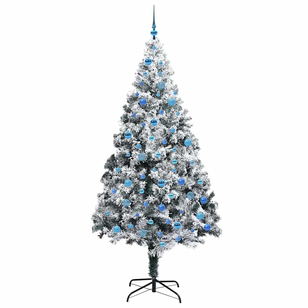 Mű karácsonyfa 300 LED-del Zöld 240 cm PVC és Acél és Műanyag