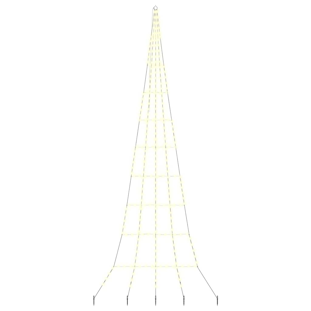 LED Karácsonyi Fenyő 276 LED-del Meleg fehér 511 cm Fém