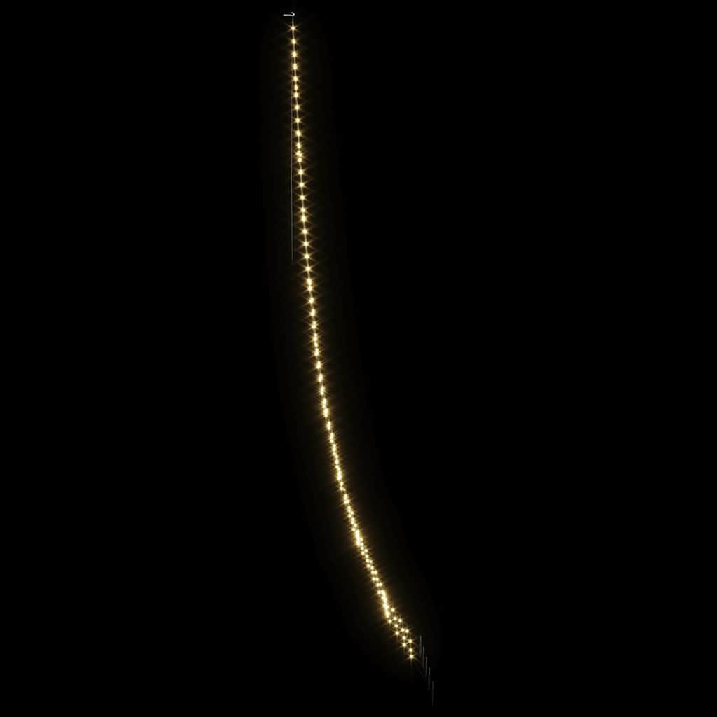 LED Karácsonyi Fenyő 276 LED-del Meleg fehér 511 cm Fém