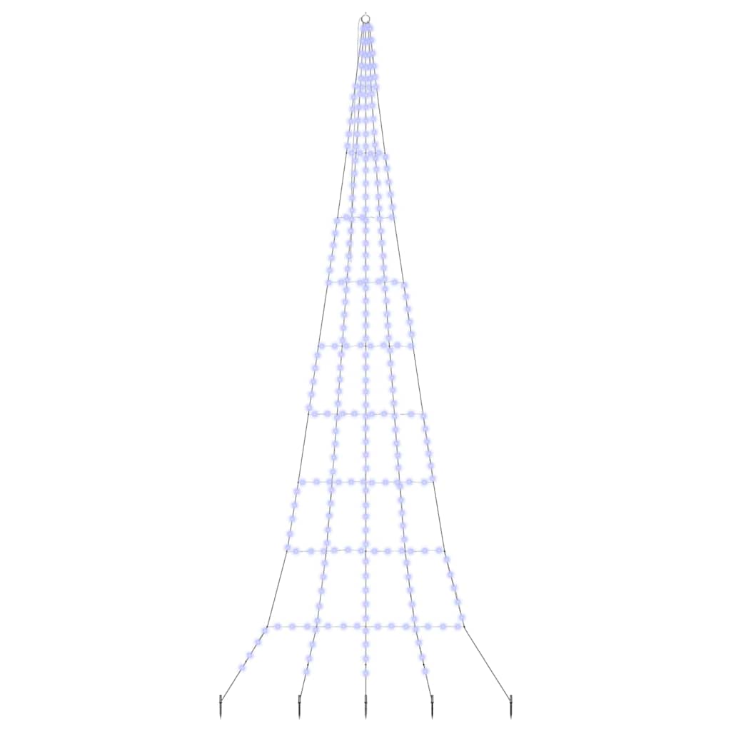 LED Karácsonyi Fenyő 276 LED-del Kék 511 cm Fém