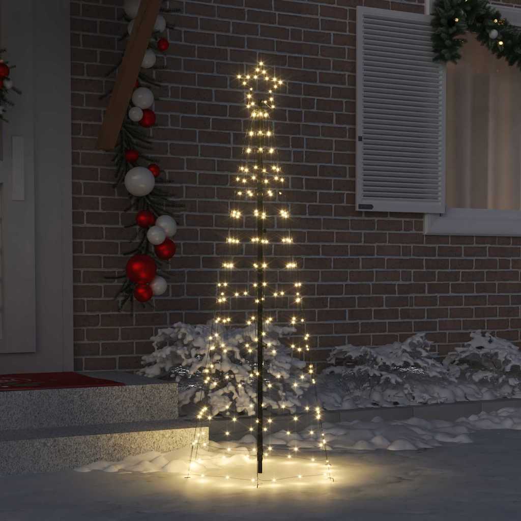 LED Karácsonyi Fenyő 390 LED-del Meleg fehér 250 cm Vas