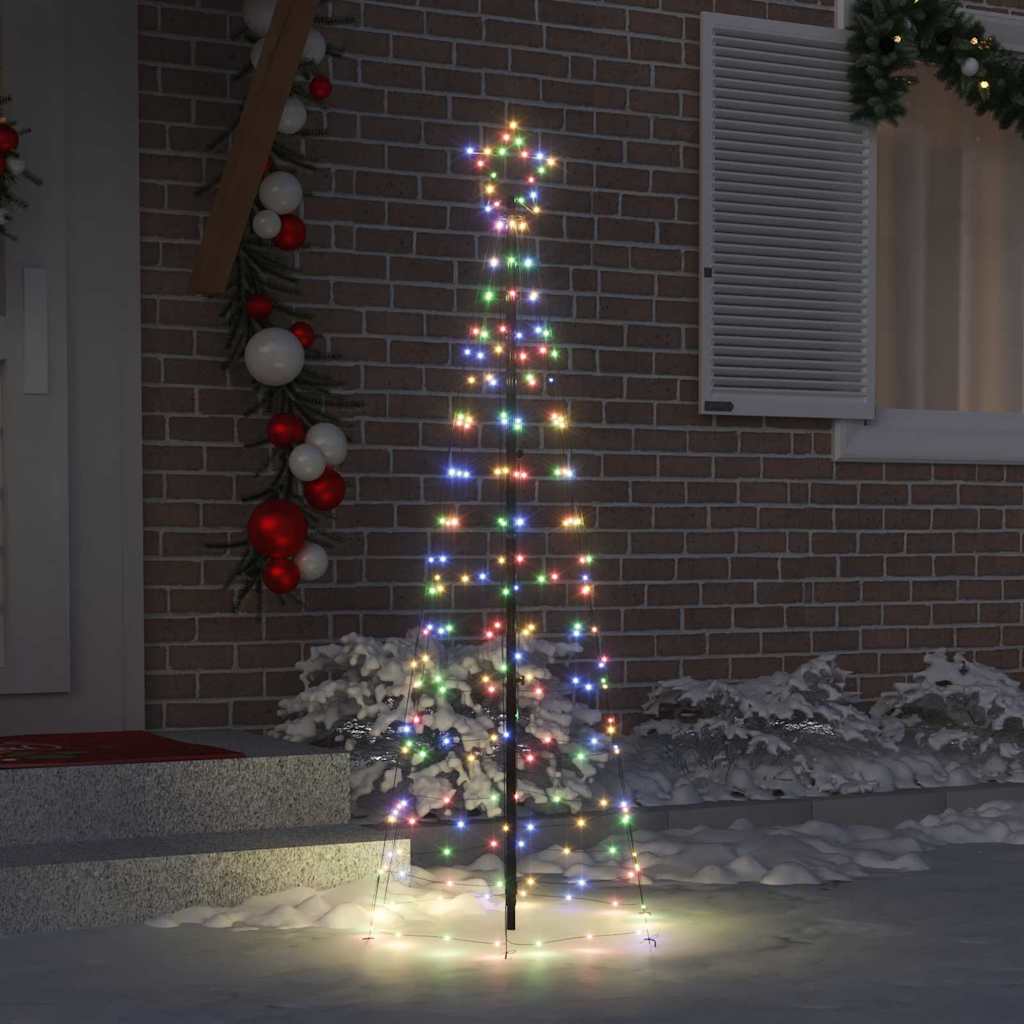 LED Karácsonyi Fenyő 390 LED-del Sokszínű 250 cm Vas