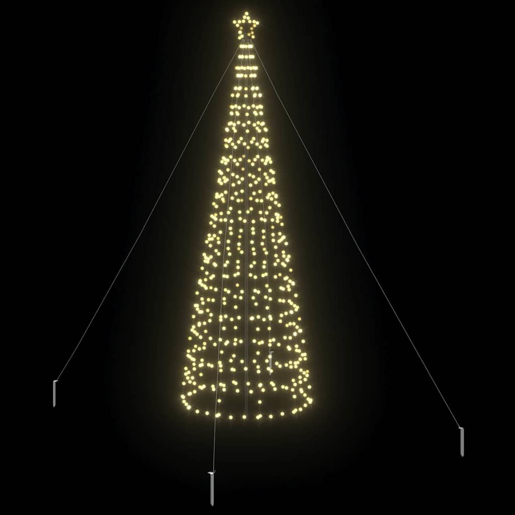 LED Karácsonyi Fenyő 800 LED-del Meleg fehér 400 cm Vas