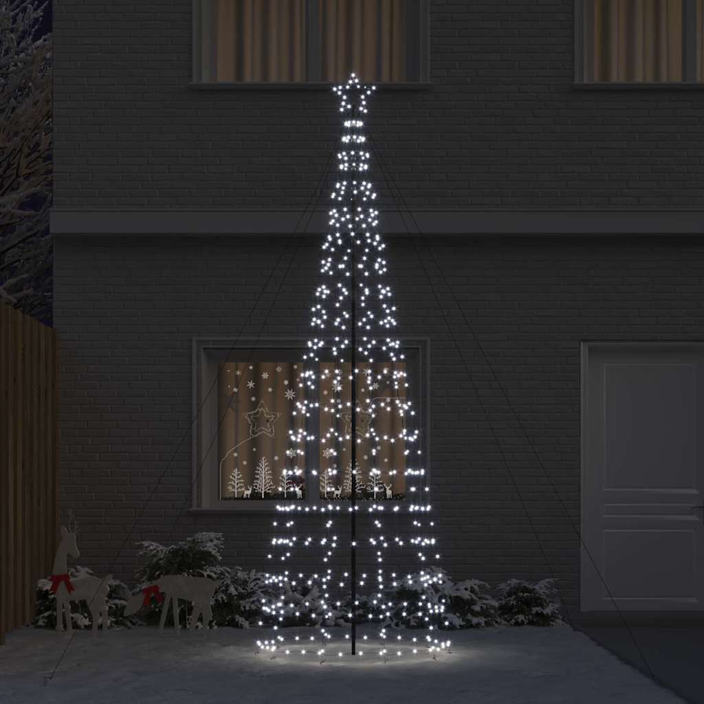 LED Karácsonyi Fenyő 800 LED-del Hideg fehér 400 cm Vas