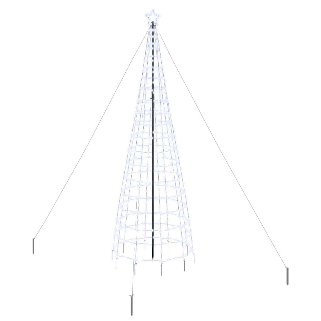 LED Karácsonyi Fenyő 800 LED-del Hideg fehér 400 cm Vas