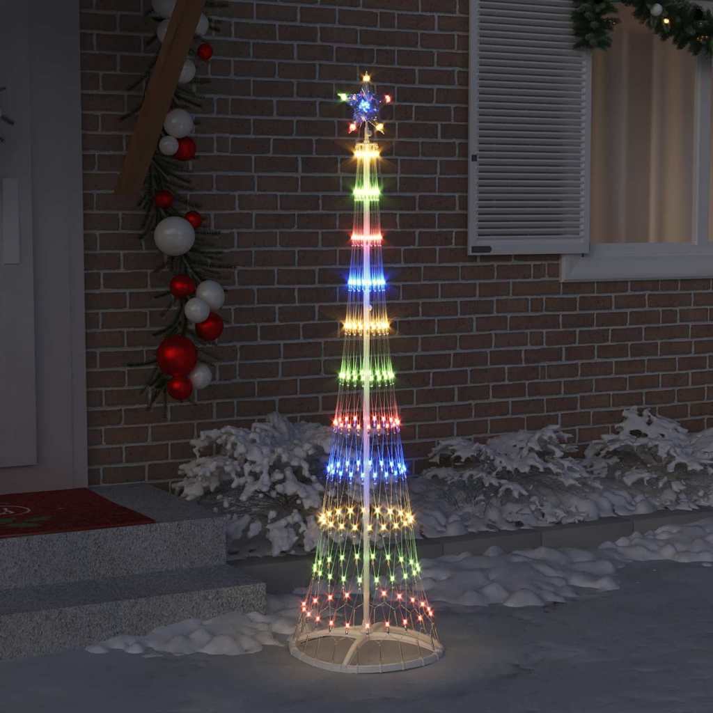 LED Karácsonyi Fenyő 230 LED-del Sokszínű 51 x 51 x 190 cm Fém