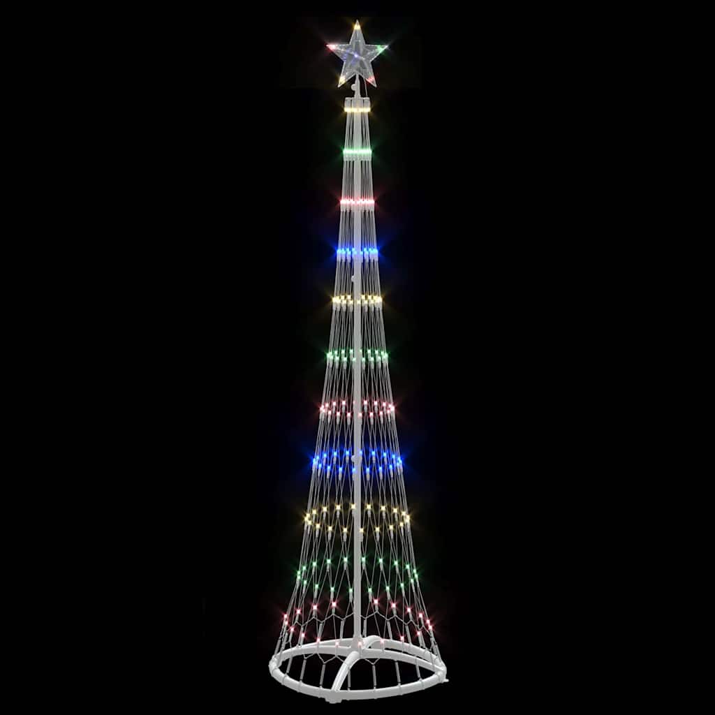 LED Karácsonyi Fenyő 230 LED-del Sokszínű 51 x 51 x 190 cm Fém