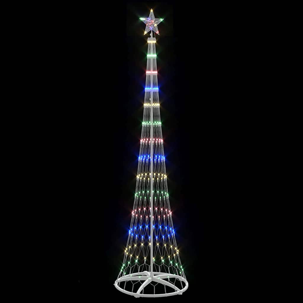 LED Karácsonyi Fenyő 290 LED-del Sokszínű 70 x 70 x 250 cm Fém