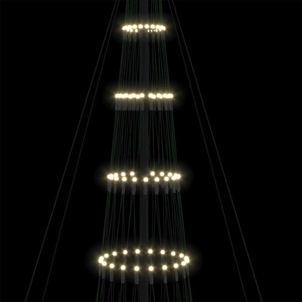 LED Karácsonyi Fenyő Meleg fehér 138.5 x 138.5 x 399 cm Fém
