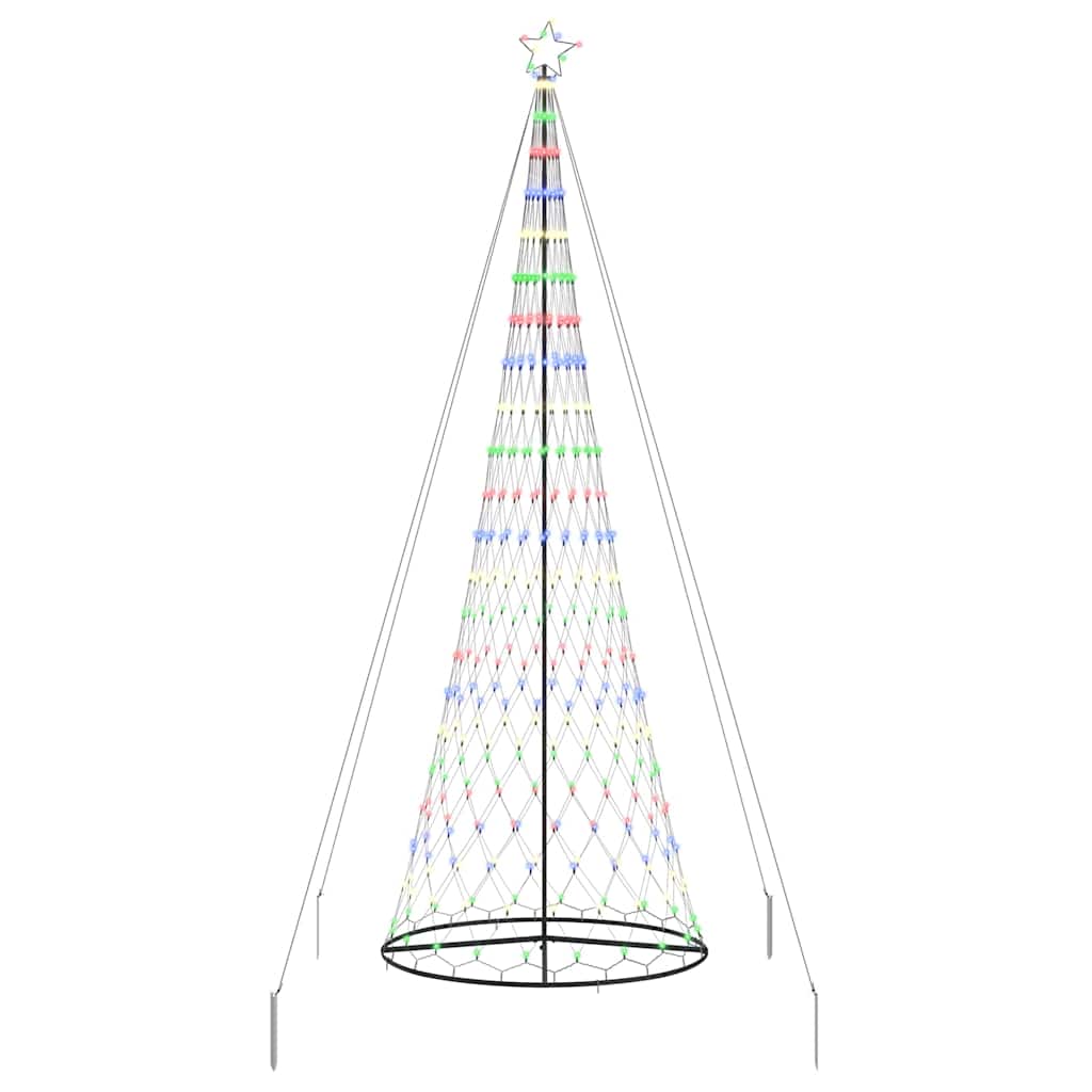 LED Karácsonyi Fenyő Sokszínű 138.5 x 138.5 x 399 cm Fém