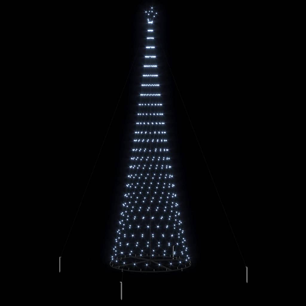 LED Karácsonyi Fenyő Hideg fehér 160 x 160 x 500 cm Fém