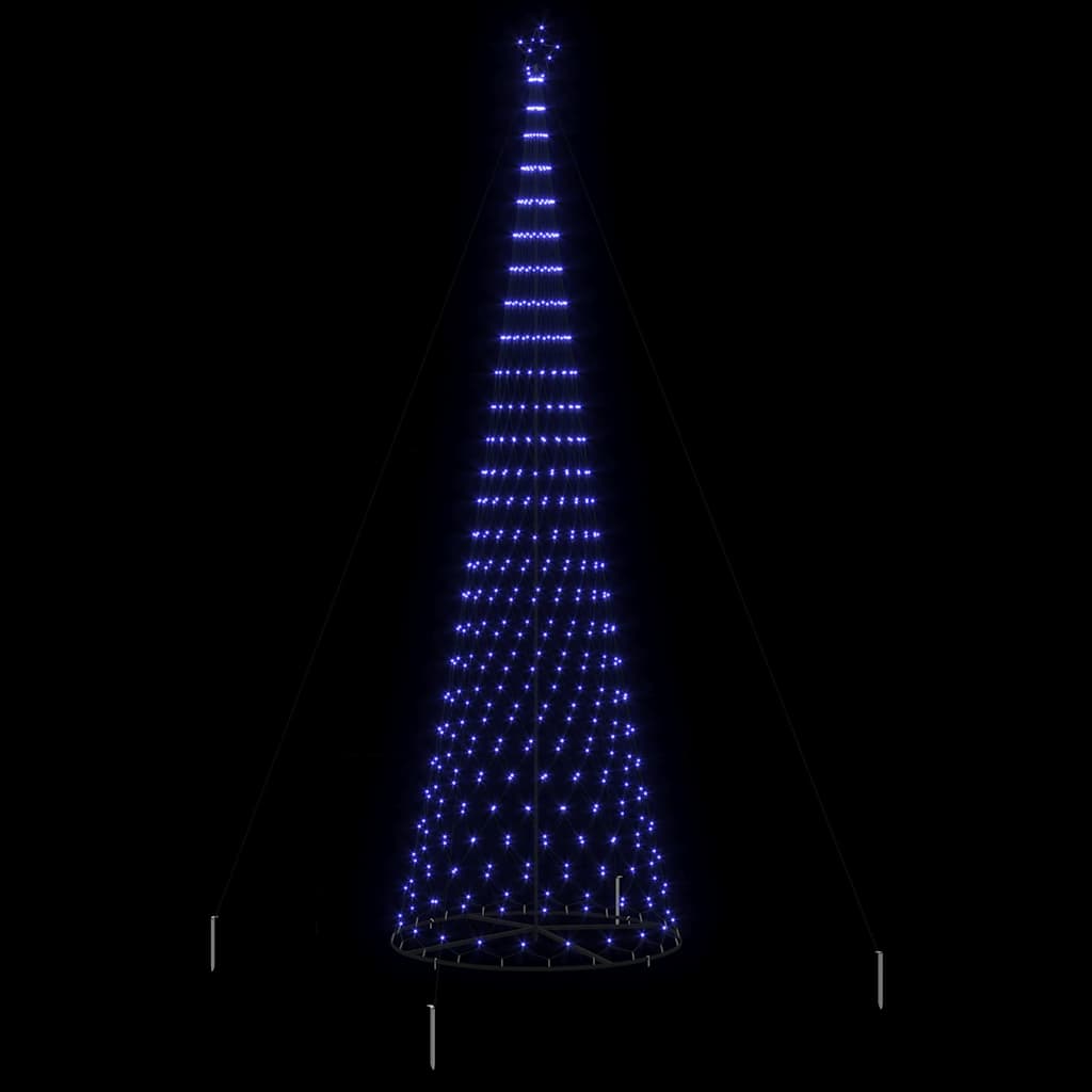 LED Karácsonyi Fenyő 550 LED-del Kék 160 x 160 x 500 cm Fém