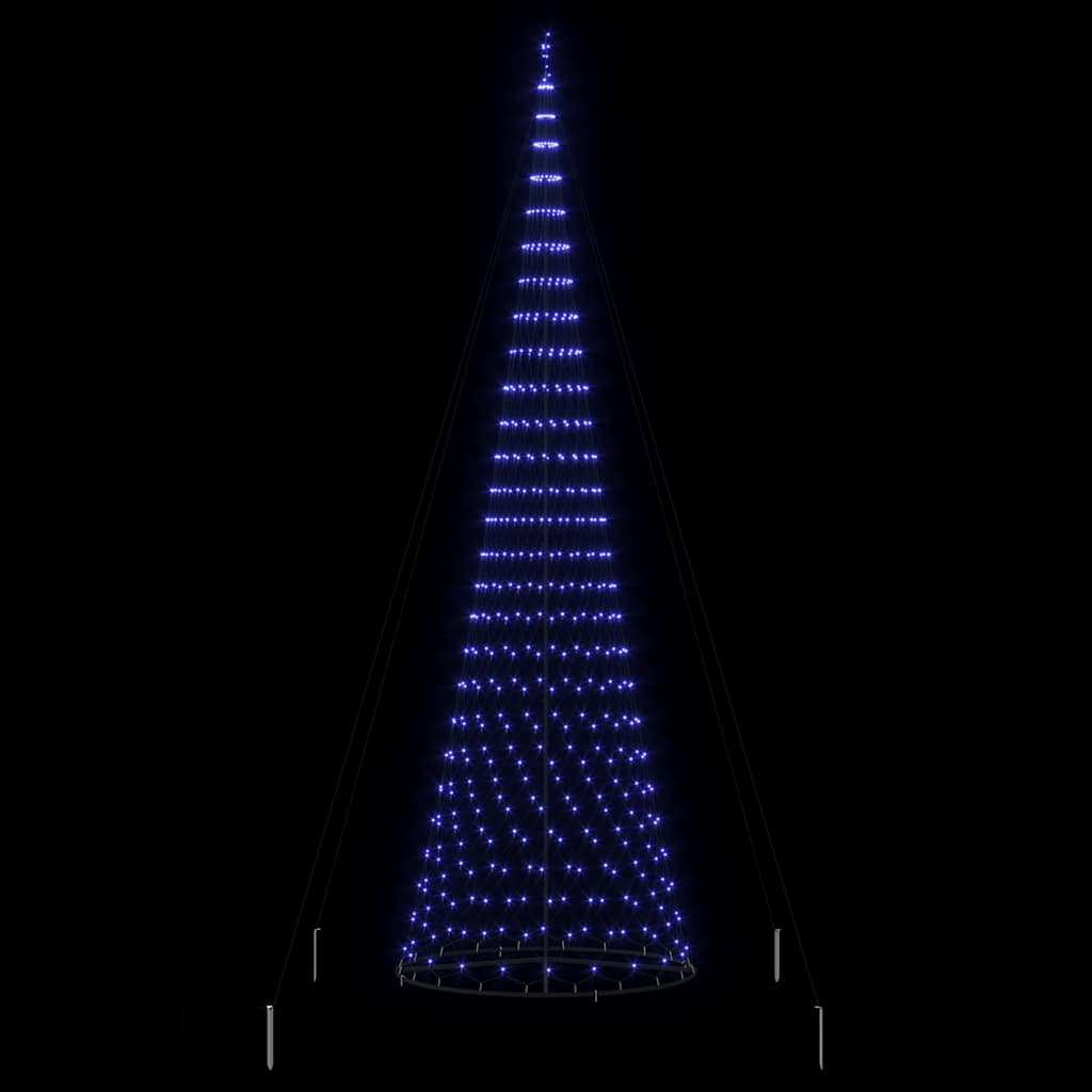 LED Karácsonyi Fenyő 550 LED-del Kék 160 x 160 x 500 cm Fém