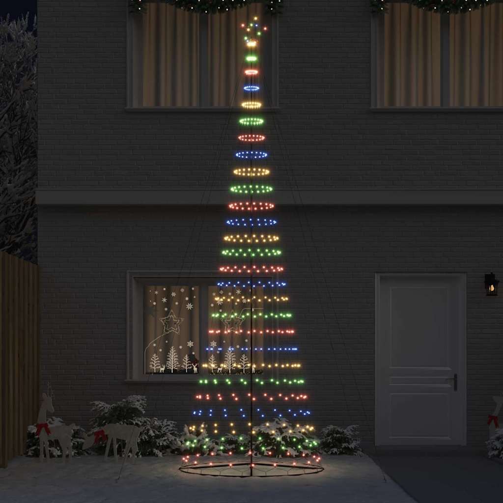 LED Karácsonyi Fenyő állvánnyal Sokszínű 160 x 160 x 500 cm Fém