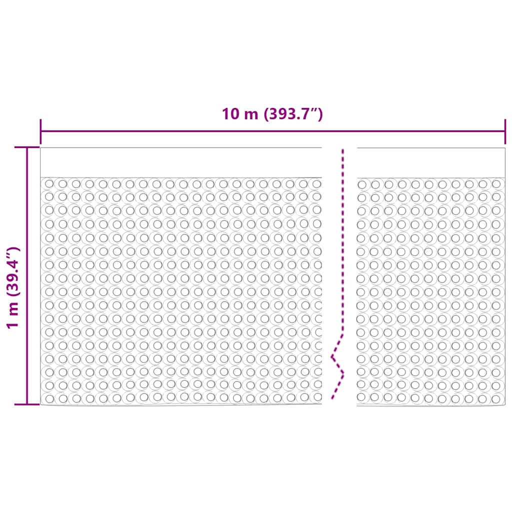 Drainage lap Fekete 1 x 10 m HDPE