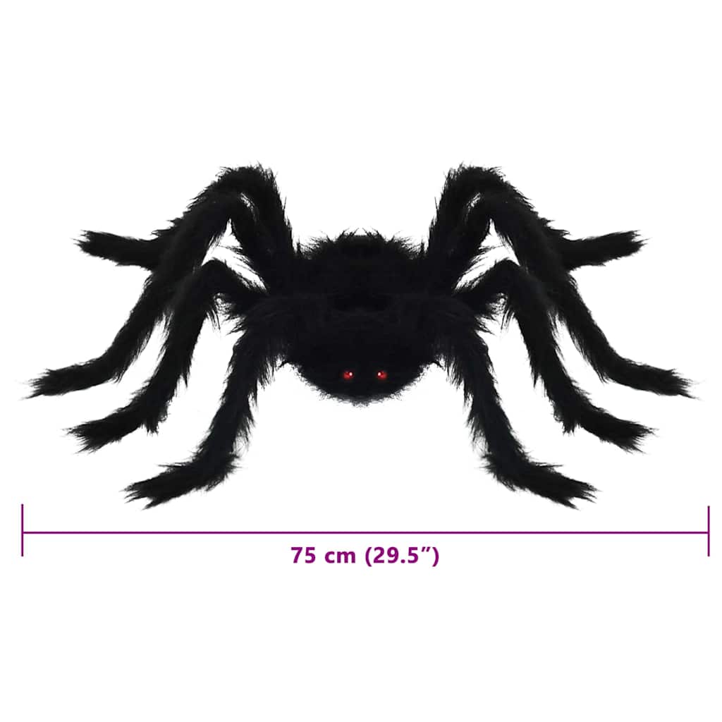 Halloween Pók Dísz 6 pcs Fekete 75 cm Poliészter és acél