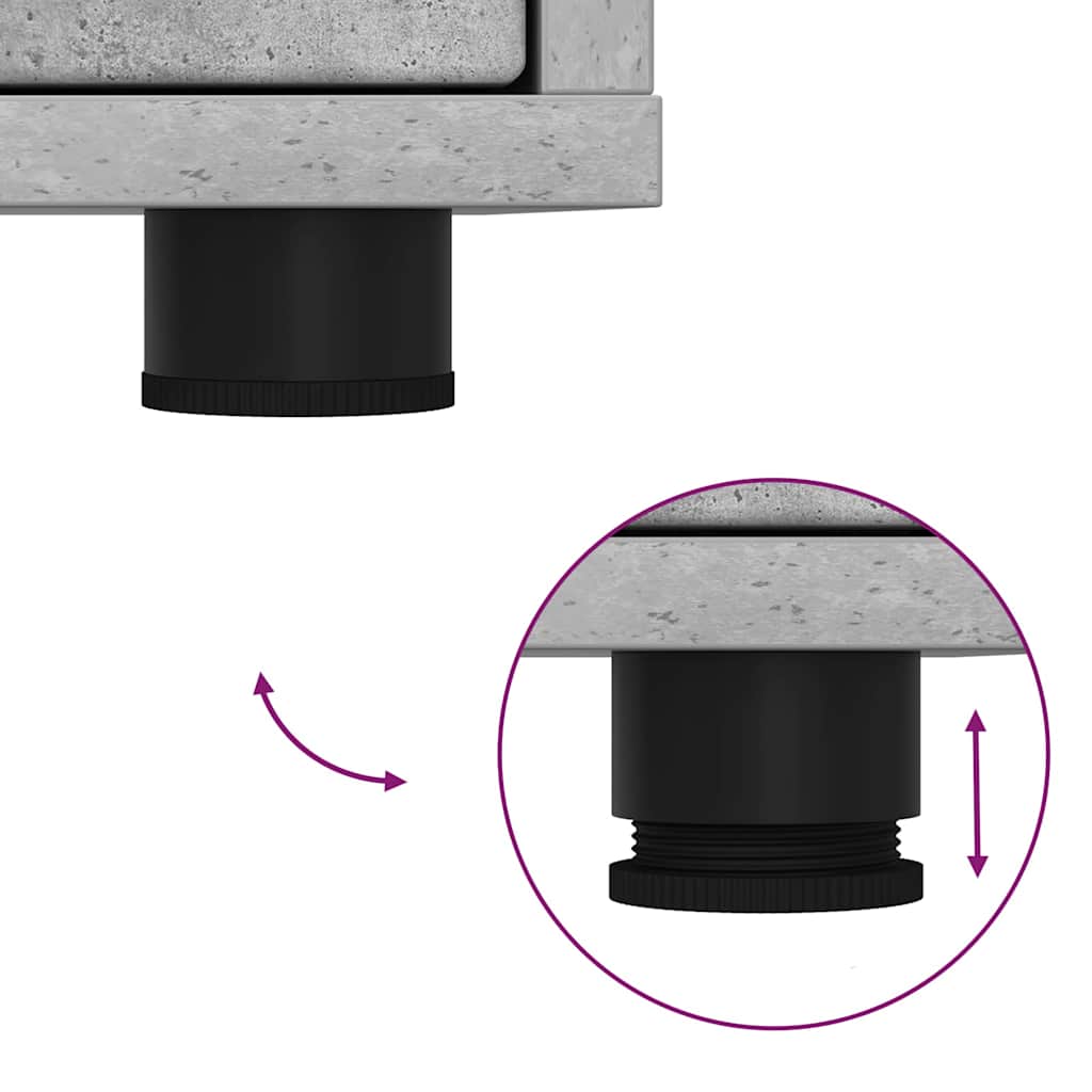 TV szekrény fiókkal Beton Szürke 100 x 48 x 43 cm Faanyag