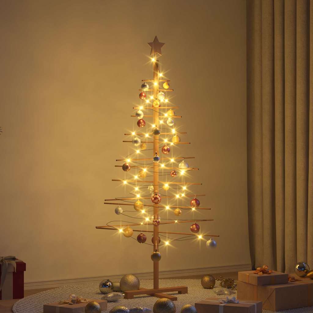 Fából készült Karácsonyfa állvánnyal Barna 150 cm bambusz
