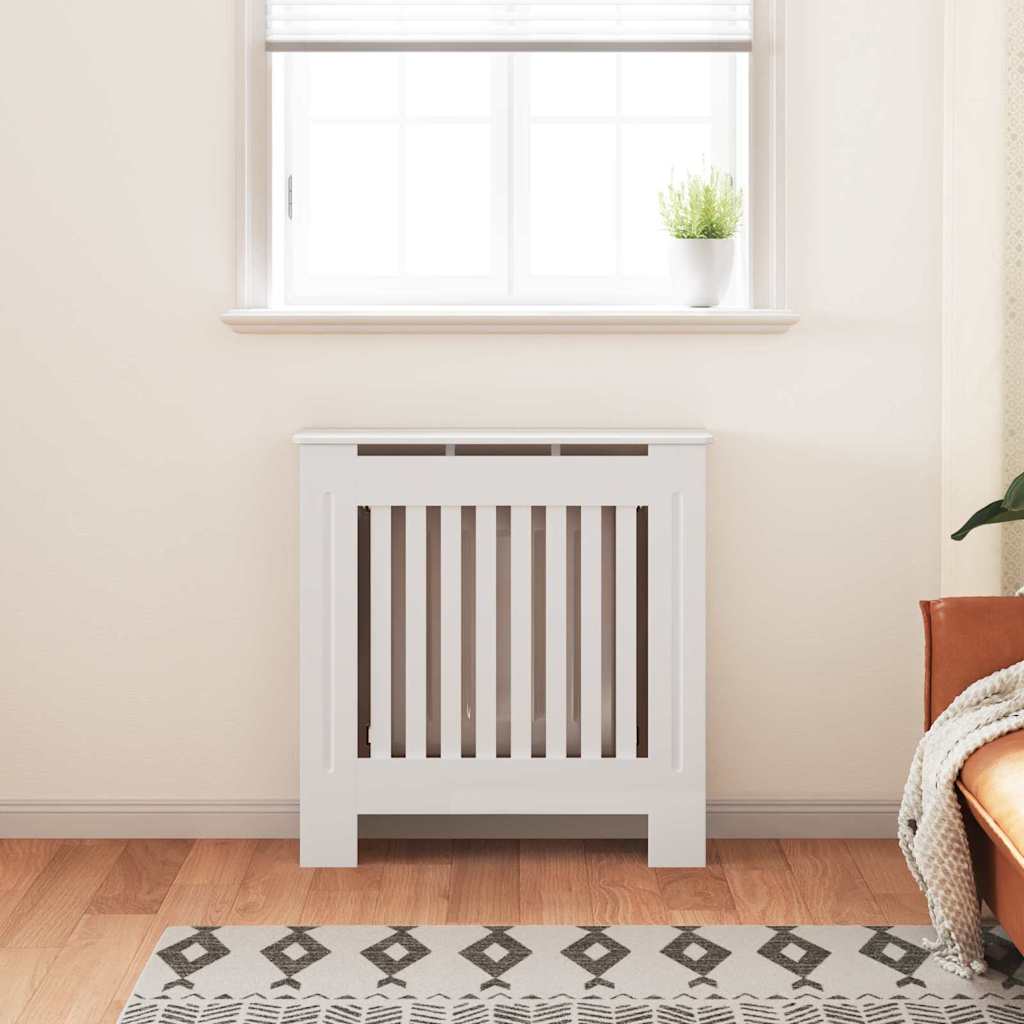 Radiátor fedezék 2 pcs Fehér 78x19x81.5cm Faanyag