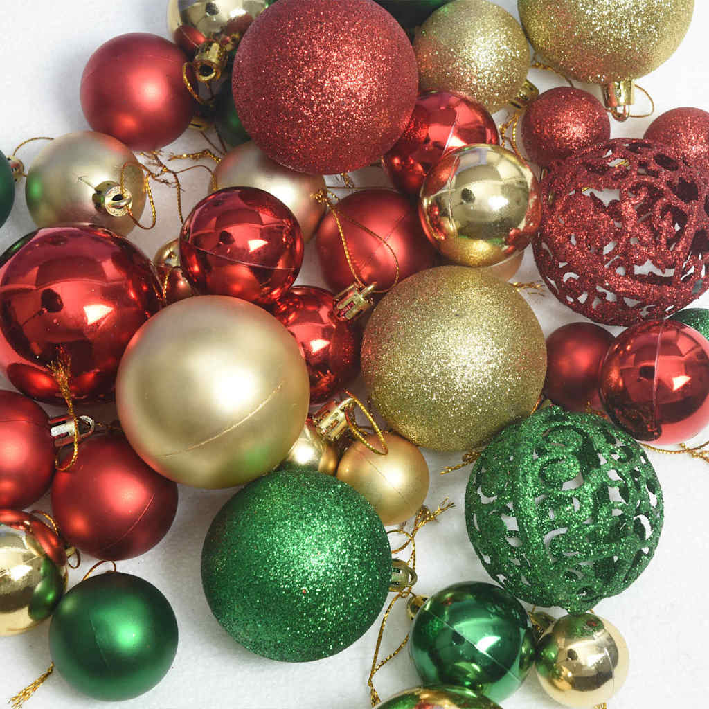 Karácsonyi Díszgömb Készlet 120 pcs Sokszínű Műanyag