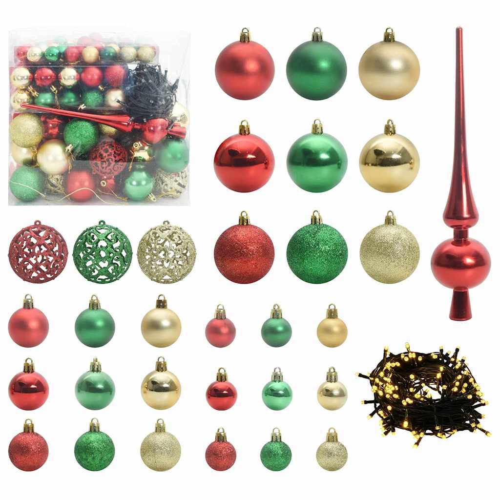 Karácsonyi Díszgömb Készlet 120 pcs Sokszínű Műanyag