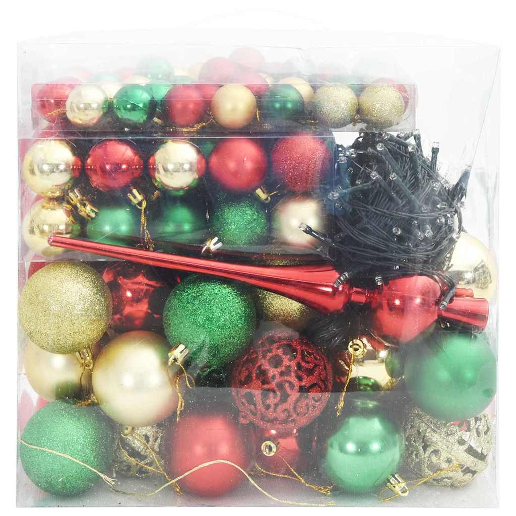 Karácsonyi Díszgömb Készlet 120 pcs Sokszínű Műanyag
