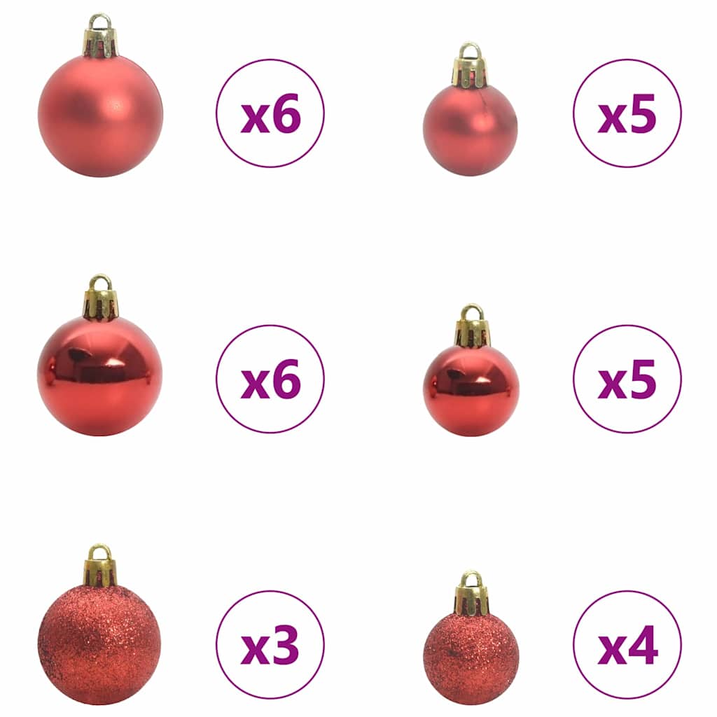 Karácsonyi Díszgömb Készlet 120 pcs Sokszínű Műanyag