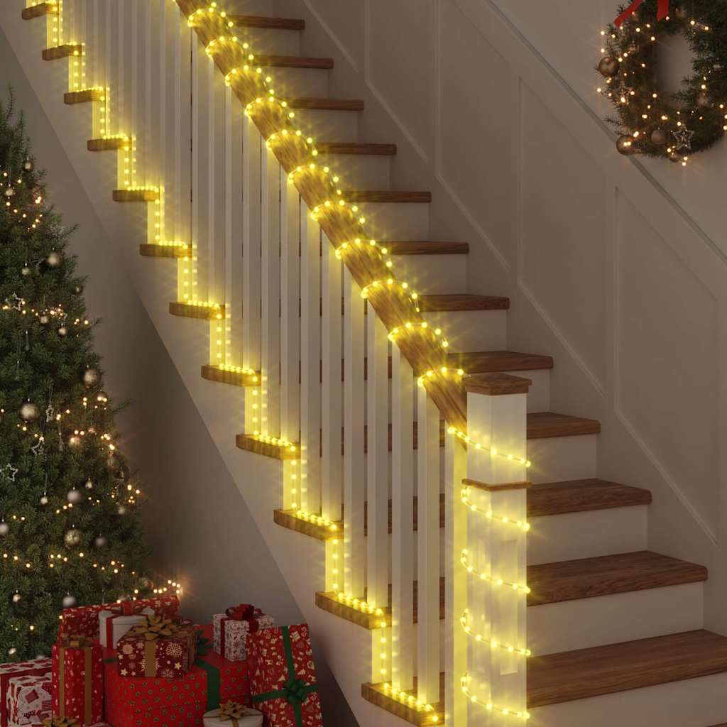 Kötél világítás 2400 LED-del Meleg fehér 100 m PVC