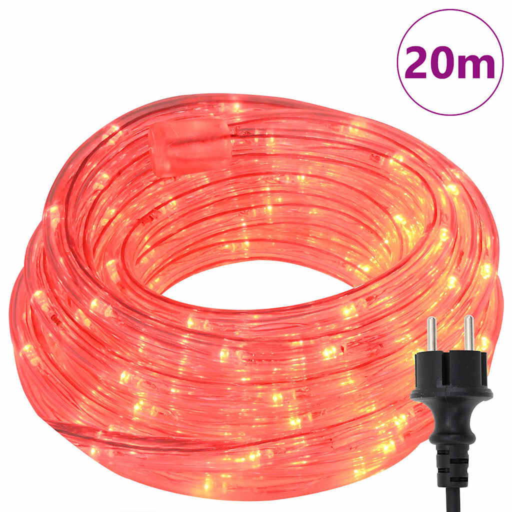 Kötél világítás 480 LED-del Piros 20 m PVC