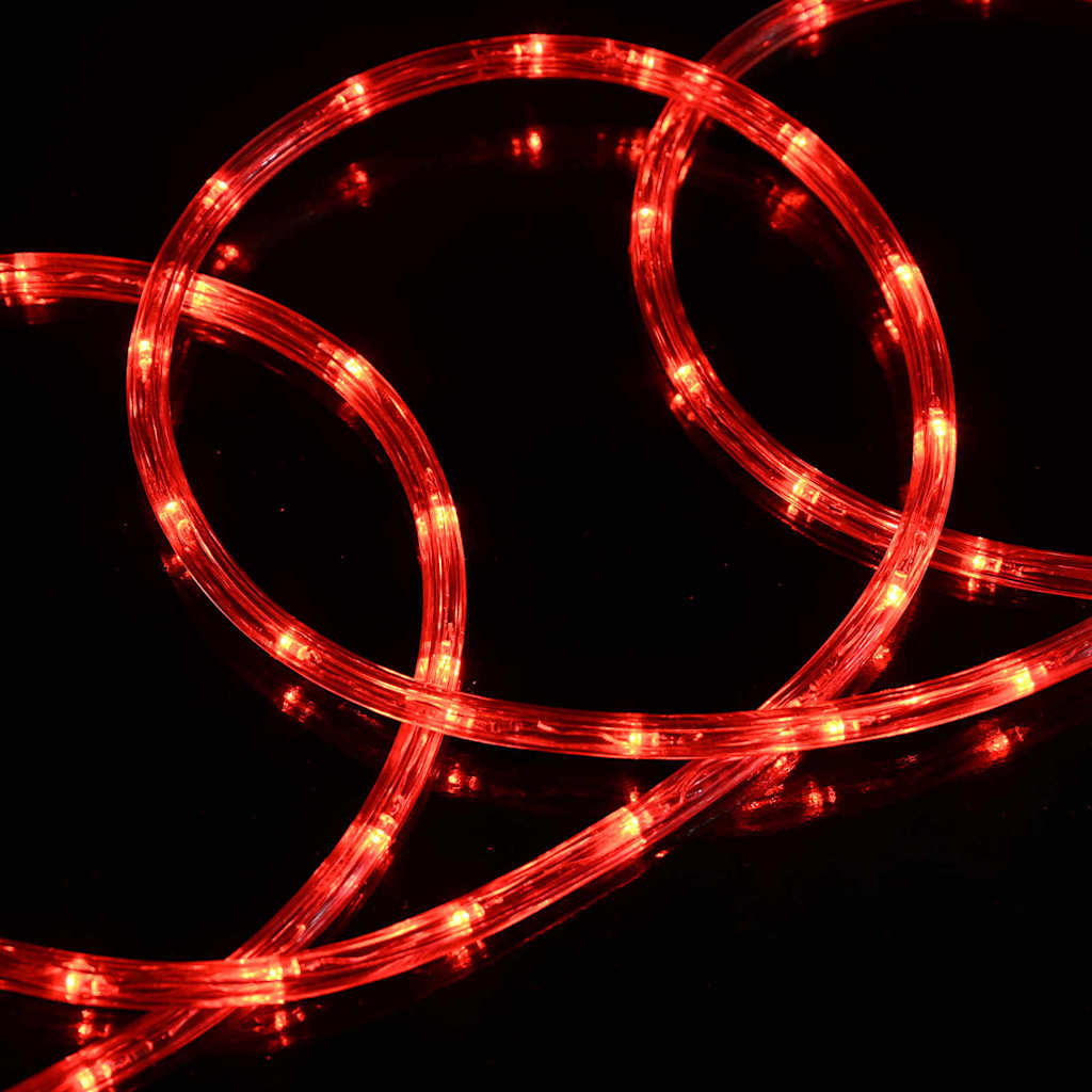 Kötél világítás 2400 LED-del Piros 100 m PVC