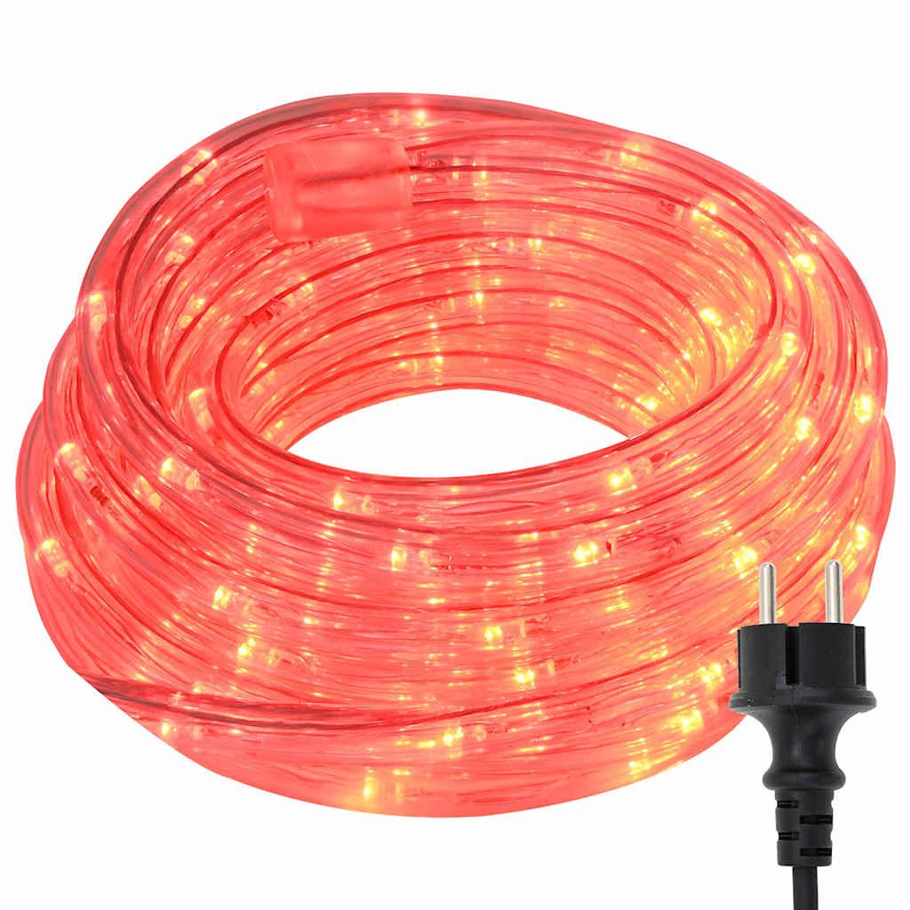 Kötél világítás 2400 LED-del Piros 100 m PVC