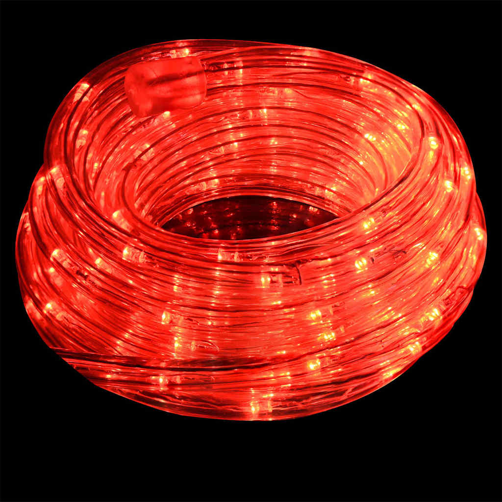 Kötél világítás 2400 LED-del Piros 100 m PVC