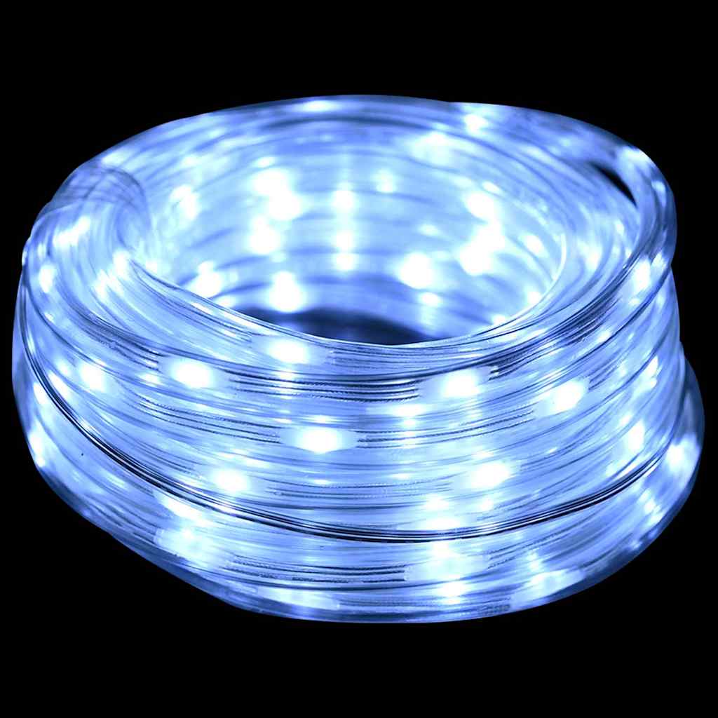 Kötél világítás 240 LED-del Hideg Fehér 10 m PVC