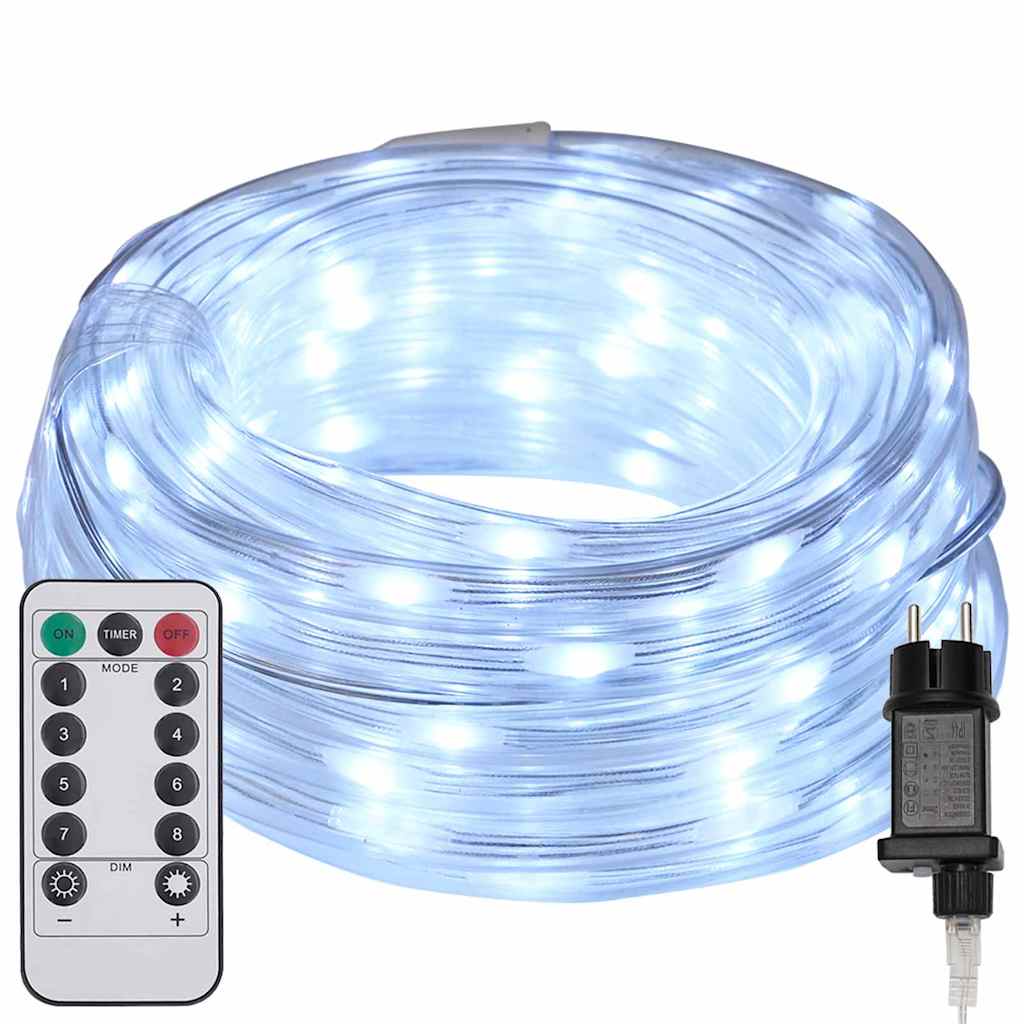 Kötél világítás 480 LED-del Hideg Fehér 20 m PVC
