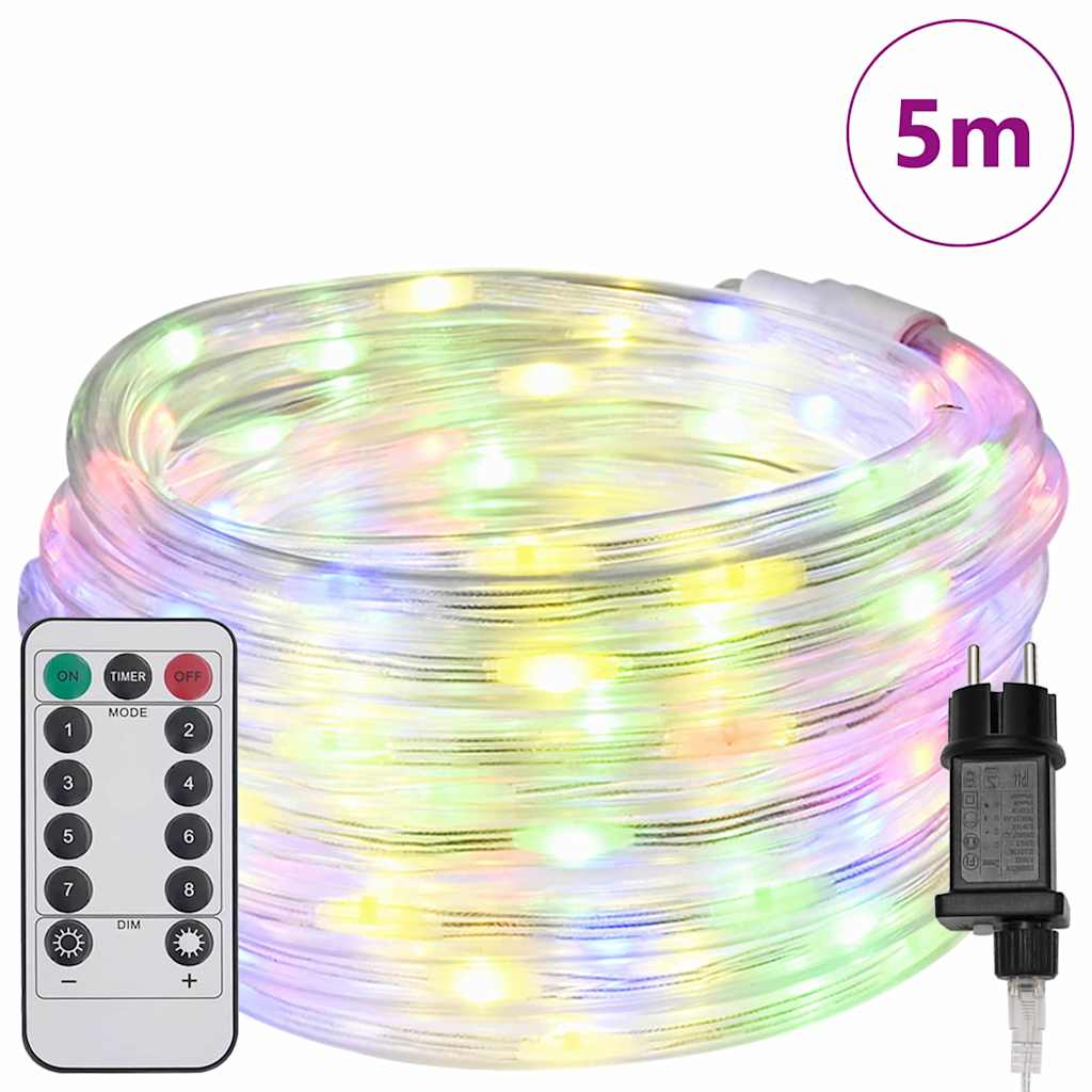 Kötél világítás 120 LED-del Sokszínű 5 m PVC