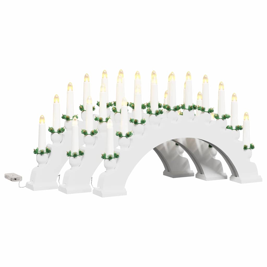 Karácsonyi gyertyatartó ív 10 LED gyertyával 3 pcs Fehér
